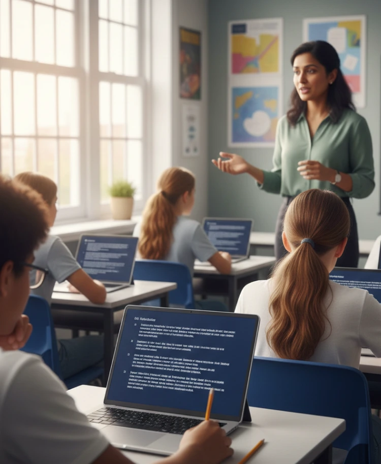learning experience for students using AI